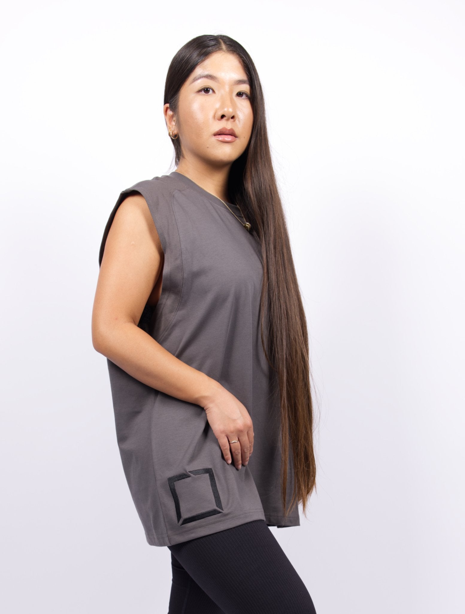 Sleeveless Baggy Tee Square Form - Smoke'm