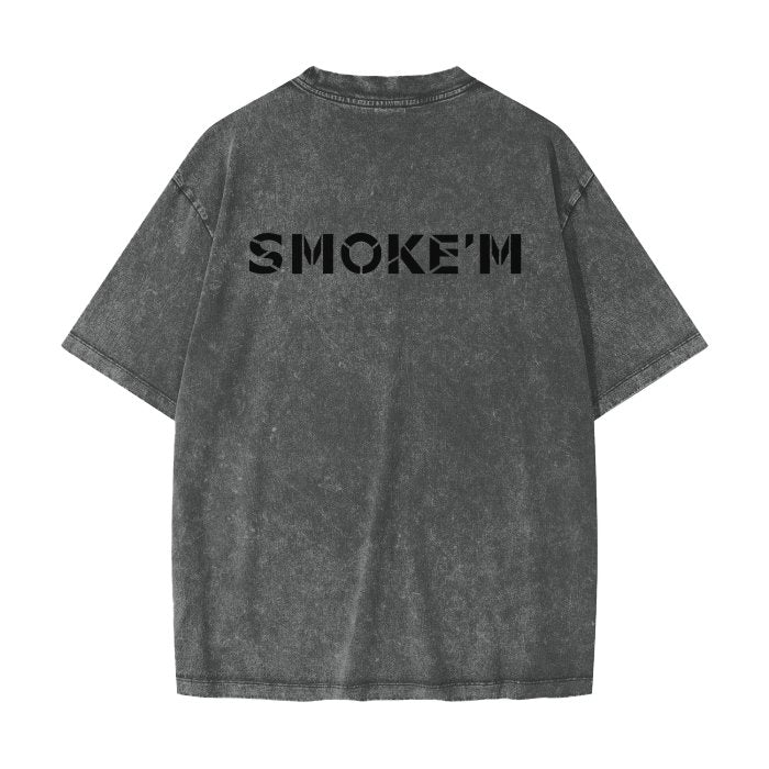 Smoked Grey Oversize T-Shirt - Circle Form - Smoke'm